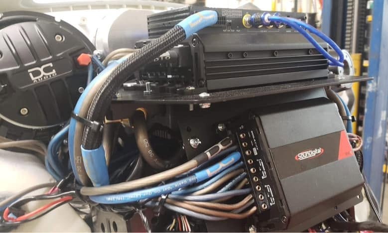 DC Audio subwoofer paired with a SounDigital amplifier