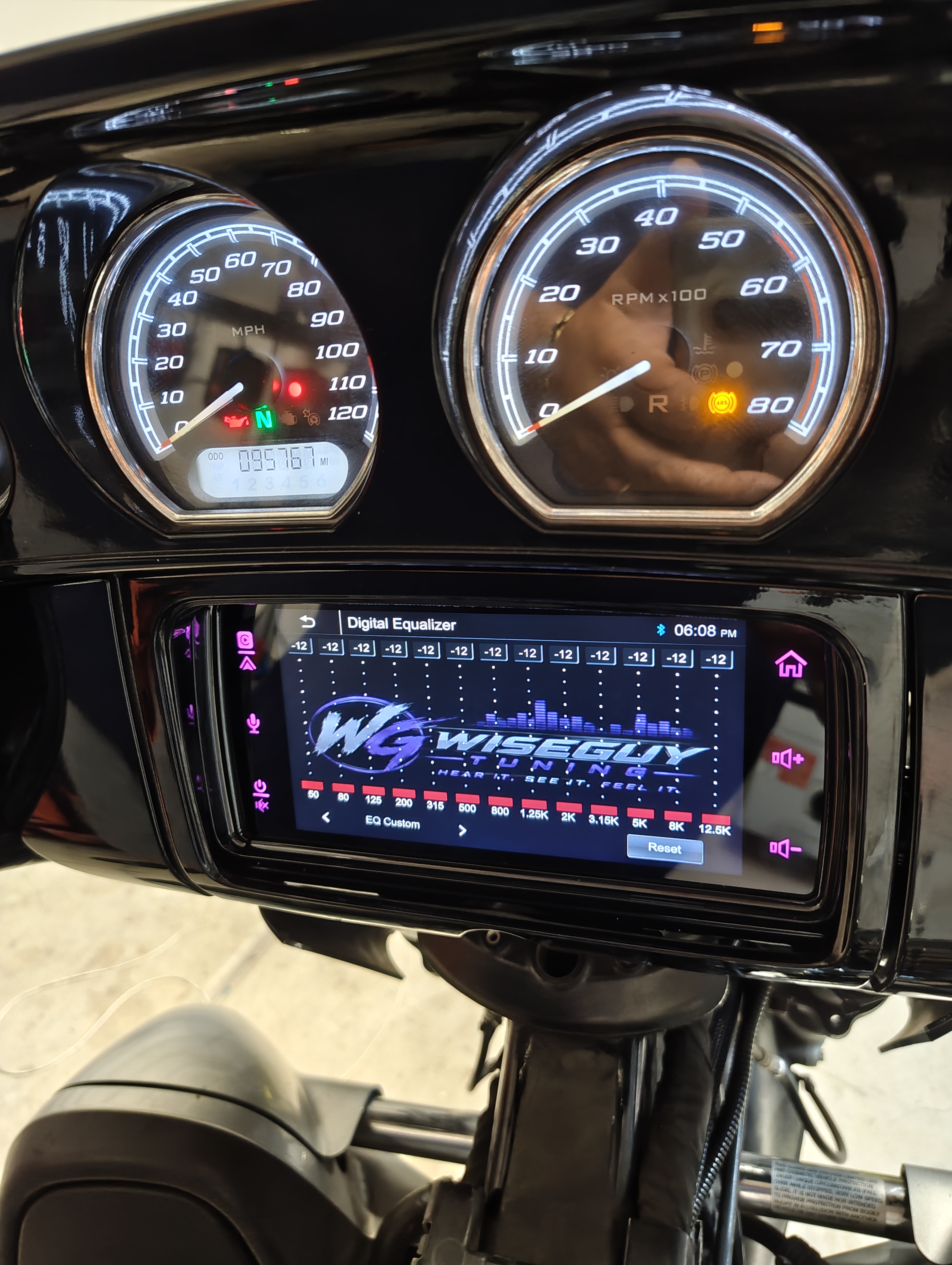 Custom digital equalizer tune on a Road Glide head unit