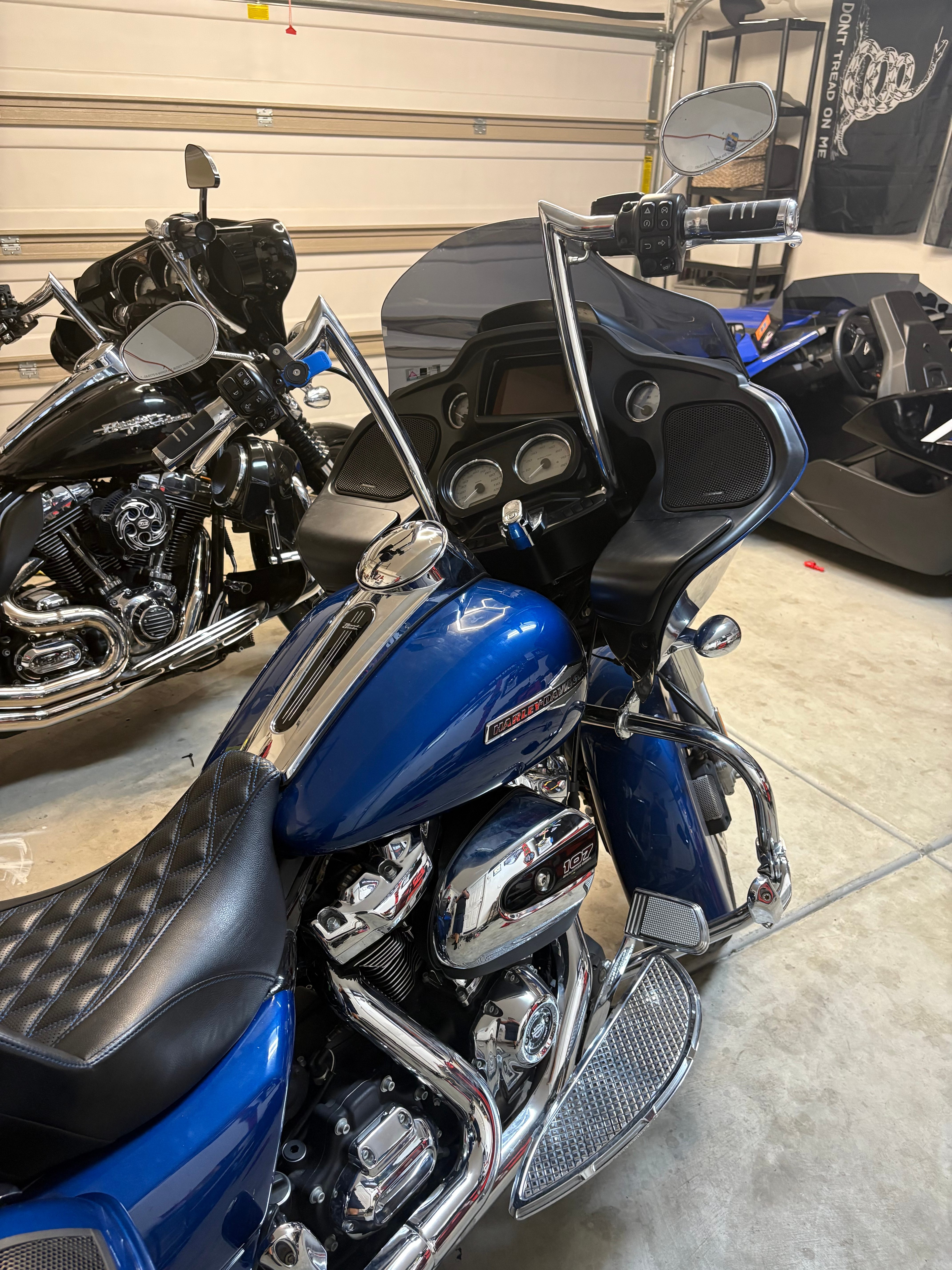 Custom Road Glide touring build in the shop